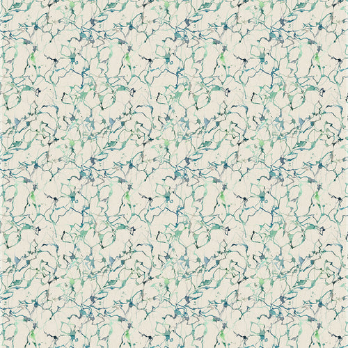 Abstract Blue Fabric - Carrara Printed Cotton Fabric Ocean Additions
