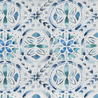 Samples - Casia Printed Cotton Fabric Sample Swatch Denim Voyage Maison