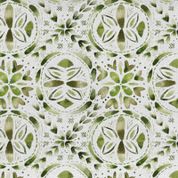 Samples - Casia Printed Cotton Fabric Sample Swatch Sage Voyage Maison