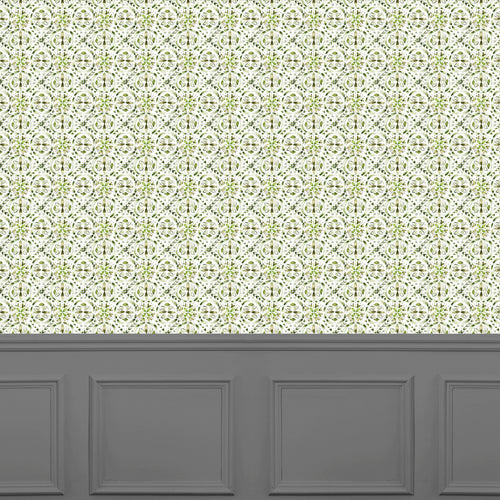 Abstract Green Wallpaper - Casia  1.4m Wide Width Wallpaper (By The Metre) Sage Voyage Maison