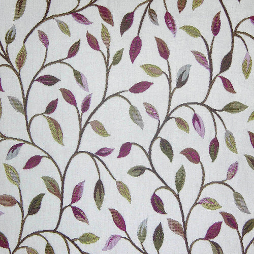 Floral Purple Fabric - Cervino Woven Jacquard Fabric (By The Metre) Damson Voyage Maison