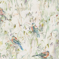 Samples - Chaffinch Printed Fabric Sample Swatch Cream Voyage Maison