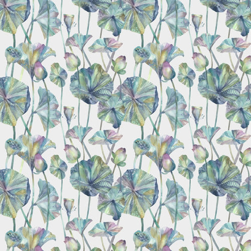 Floral Blue Fabric - Cheriton Printed Cotton Fabric (By The Metre) Skylark Voyage Maison
