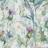 Samples - Cirsiun Cream Printed Fabric Sample Swatch Damson Voyage Maison