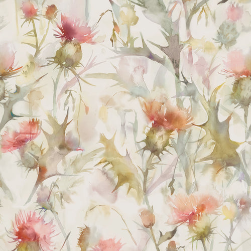 Floral Orange Wallpaper - Cirsiun  1.4m Wide Width Wallpaper (By The Metre) Russet Voyage Maison