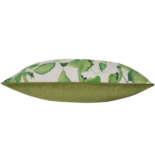 Floral Green Cushions - Claudia Printed Piped Feather Filled Cushion Green Voyage Maison