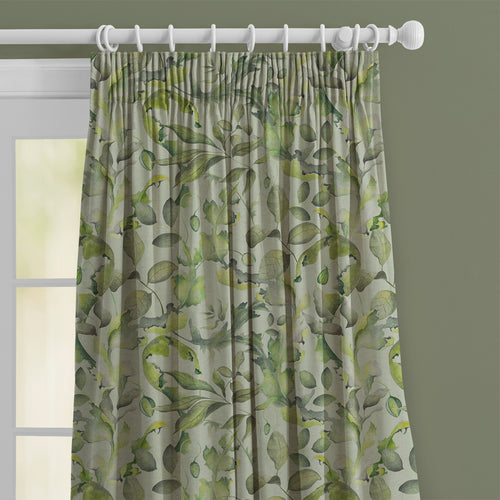 Floral Green M2M - Claudia Printed Cotton Made to Measure Curtains Sage Voyage Maison