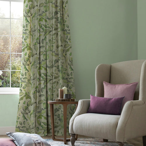 Floral Green M2M - Claudia Printed Cotton Made to Measure Curtains Sage Voyage Maison