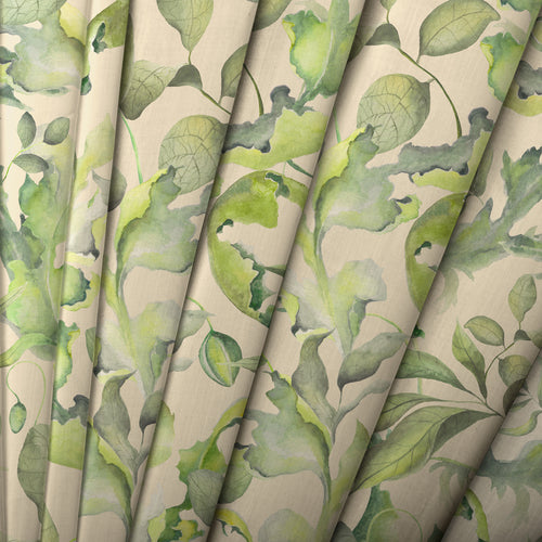 Floral Green M2M - Claudia Printed Cotton Made to Measure Curtains Sand Voyage Maison