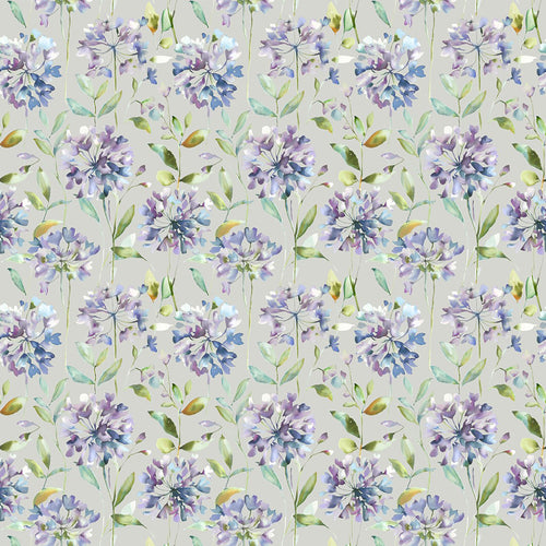 Floral Purple Fabric - Clovelly Printed Cotton Fabric (By The Metre) Violet Voyage Maison