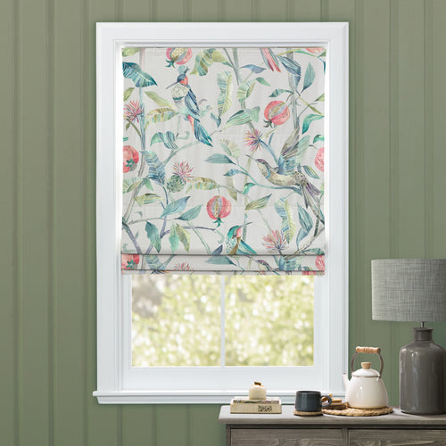Animal Green M2M - Colyford Printed Cotton Made to Measure Roman Blinds Silver Voyage Maison