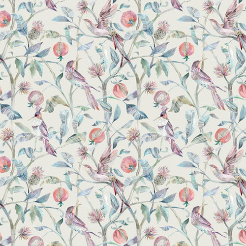 Animal Beige Fabric - Colyford Printed Cotton Fabric (By The Metre) Loganberry/Natural Voyage Maison