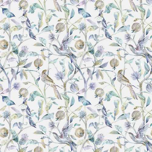 Animal Blue Fabric - Colyford Printed Cotton Fabric (By The Metre) Skylark Voyage Maison