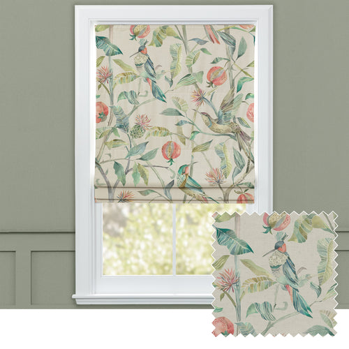 Animal Green M2M - Colyford Printed Cotton Made to Measure Roman Blinds Pomegranate Voyage Maison