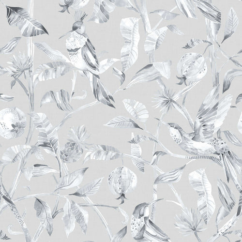 Floral Grey Wallpaper - Colyford  1.4m Wide Width Wallpaper (By The Metre) Natural Voyage Maison