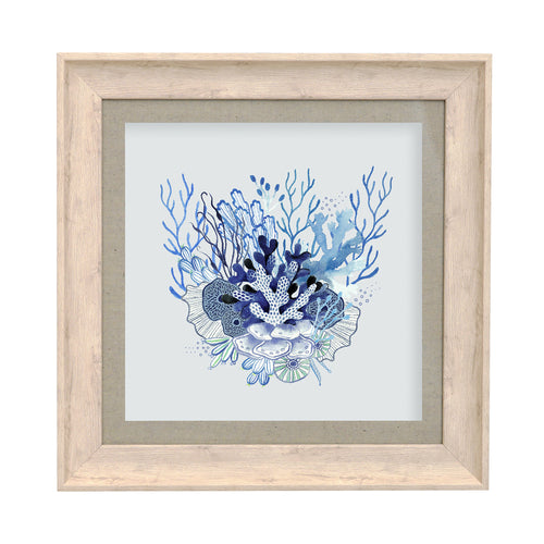 Abstract Blue Wall Art - Coralie  Framed Print Birch Voyage Maison