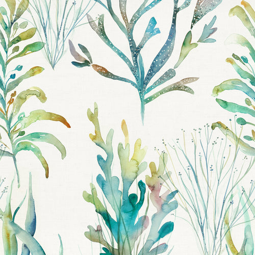 Animal Green Fabric - Coral Reef Printed Cotton Fabric (By The Metre) Kelpie Voyage Maison