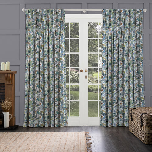 Abstract Blue M2M - Correa Printed Made to Measure Curtains Crocus Voyage Maison