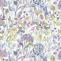  Samples - Country Hedgerow Printed Fabric Sample Swatch Lilac Voyage Maison