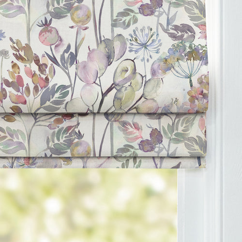 Floral Green M2M - Country Hedgerow Printed Cotton Made to Measure Roman Blinds Dusk/Cream Voyage Maison