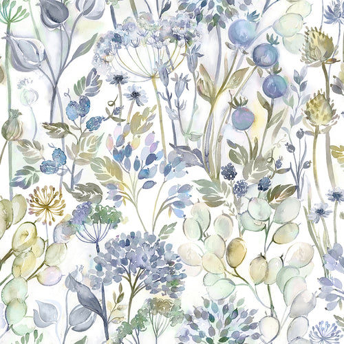 Floral Blue M2M - Country Hedgerow Printed Made to Measure Curtains Crocus Voyage Maison