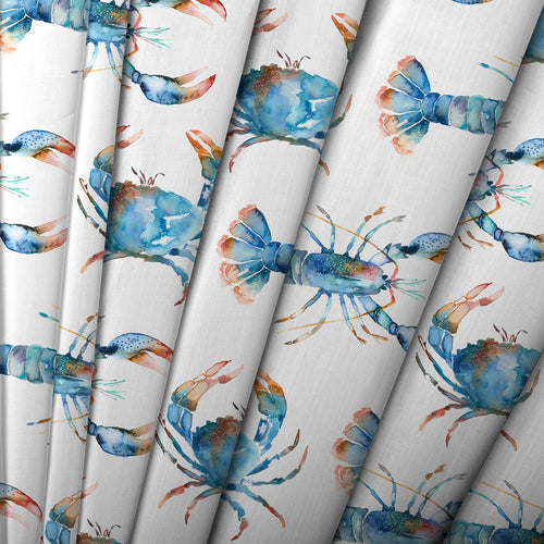 Animal Blue M2M - Crustaceans Printed Made to Measure Curtains Cobalt Voyage Maison