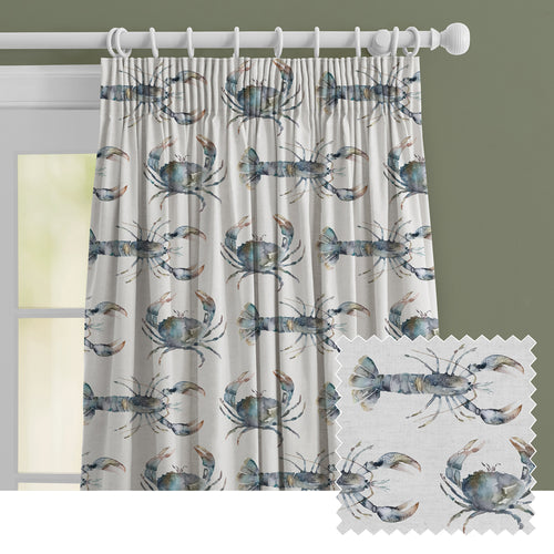 Animal Grey M2M - Crustaceans Printed Made to Measure Curtains Slate Voyage Maison