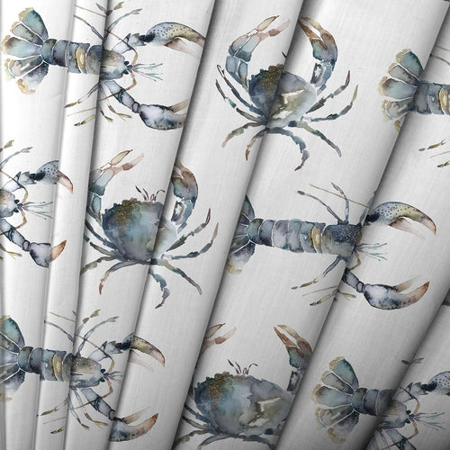 Animal Grey M2M - Crustaceans Printed Made to Measure Curtains Slate Voyage Maison