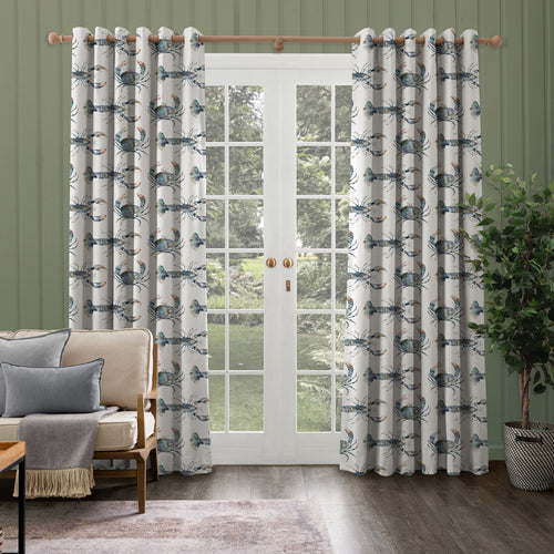 Animal Grey M2M - Crustaceans Printed Made to Measure Curtains Slate Voyage Maison