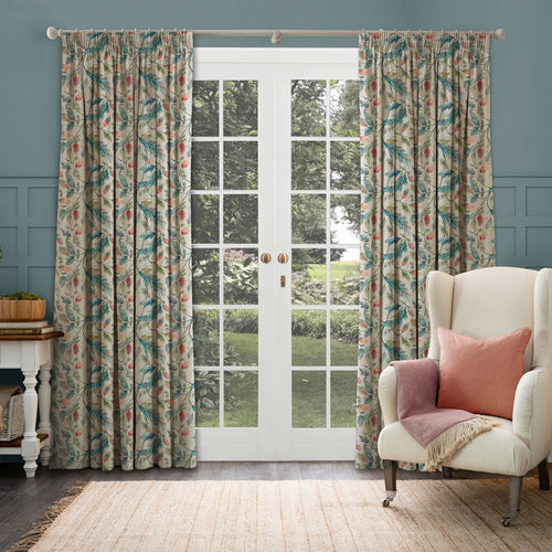 Floral Blue M2M - Danbury Printed Made to Measure Curtains Pomegranate Voyage Maison