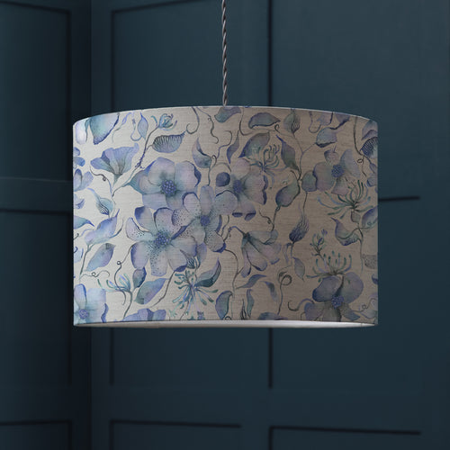 Floral Blue Lighting - Daphne Eva Printed Lamp Shade Delft Blue Voyage Maison
