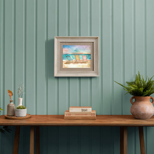 Abstract Blue Wall Art - Deck Chair  Framed Print Birch Voyage Maison