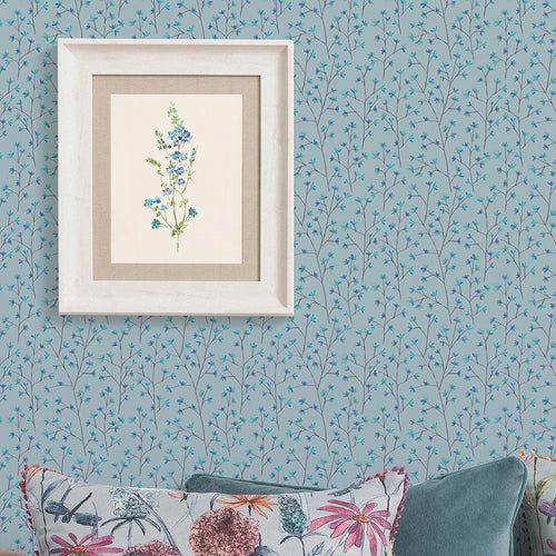 Floral Blue Wall Art - Dotty  Framed Print Birch Voyage Maison
