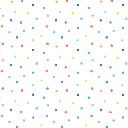 Spotted Multi Wallpaper - Dotty  1.4m Wide Width Wallpaper (By The Metre) Multicolour Voyage Maison