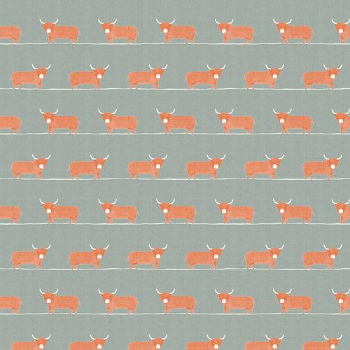 Animal Green Fabric - Dougalf Printed Cotton Fabric (By The Metre) Pine Voyage Maison