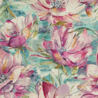 Samples - Dusky Blooms Printed Fabric Sample Swatch Sweetpea Voyage Maison