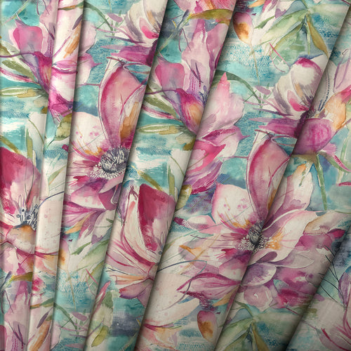 Floral Pink M2M - Dusky Blooms Printed Cotton Made to Measure Roman Blinds Sweetpea Voyage Maison