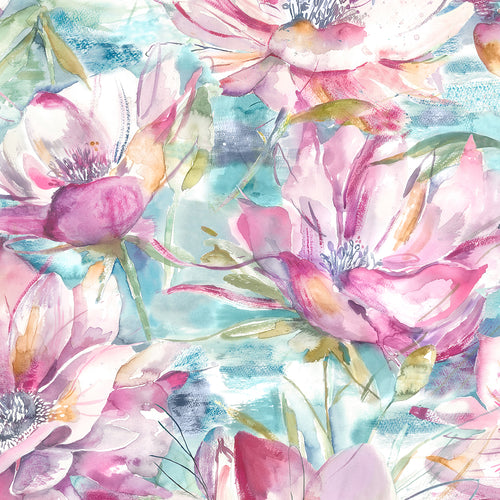 Floral Pink M2M - Dusky Blooms Printed Cotton Made to Measure Roman Blinds Sweetpea Voyage Maison