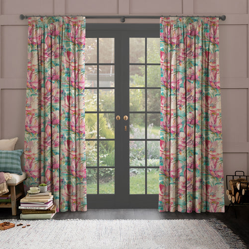 Floral Pink M2M - Dusky Blooms Printed Made to Measure Curtains Sweetpea Voyage Maison