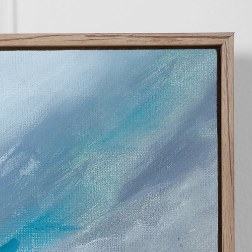 Abstract Blue Wall Art - Dusky Isles  Framed Canvas Stone Voyage Maison