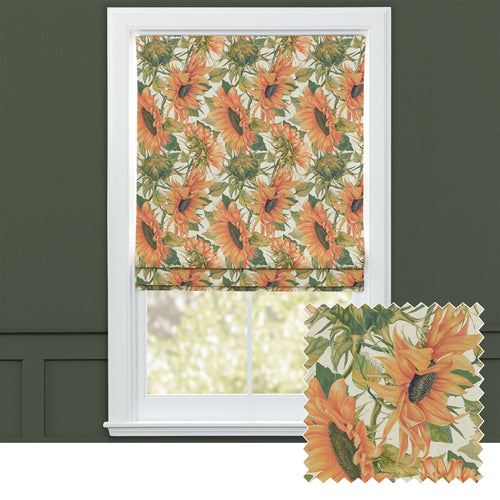 Floral Orange M2M - Easton Printed Cotton Made to Measure Roman Blinds Sunstone Voyage Maison