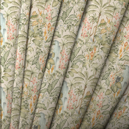 Jungle Green M2M - Elysian Canopy Printed Cotton Made to Measure Curtains Green Voyage Maison