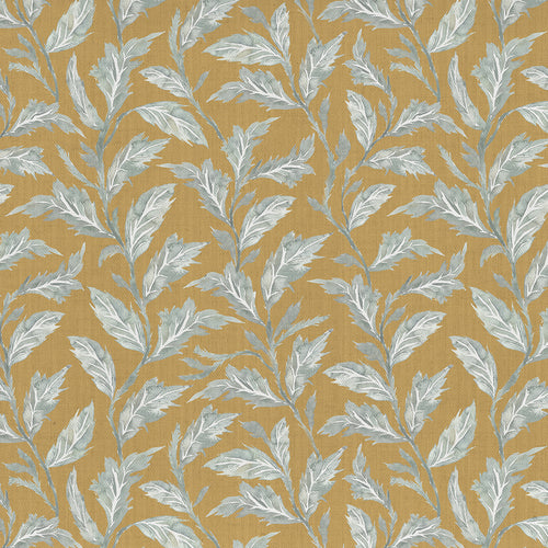 Floral Gold Fabric - Eildon Printed Cotton Fabric (By The Metre) Gold Voyage Maison
