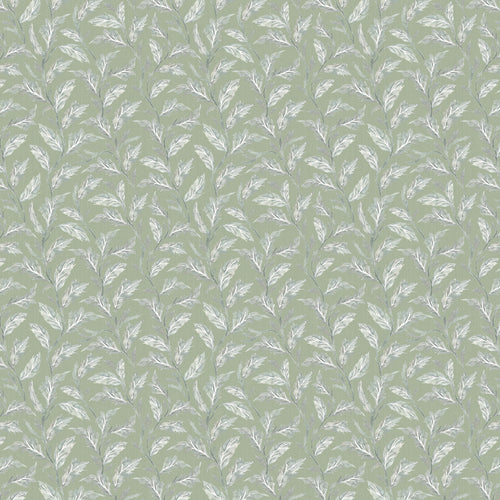 Floral Green Fabric - Eildon Printed Cotton Fabric (By The Metre) Moss Voyage Maison