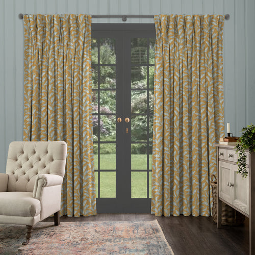 Floral Gold M2M - Eildon Printed Made to Measure Curtains Gold Voyage Maison