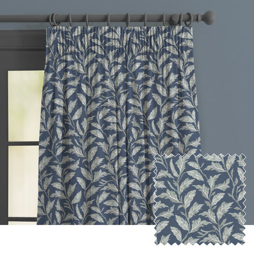 Floral Blue M2M - Eildon Printed Made to Measure Curtains Navy Voyage Maison