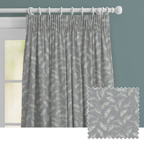 Floral Grey M2M - Eildon Printed Made to Measure Curtains Stone Voyage Maison