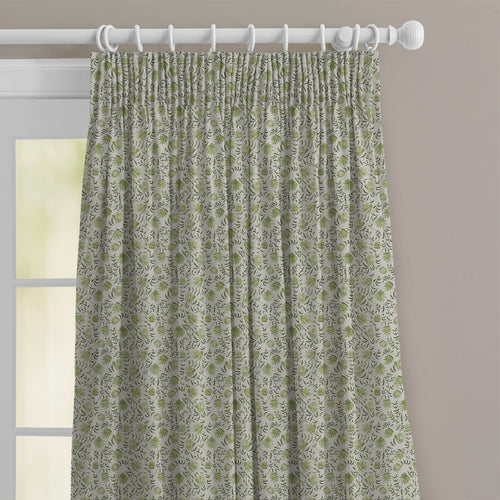 Floral Green M2M - Elai Printed Cotton Made to Measure Curtains Sage Voyage Maison