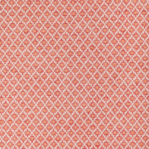 Geometric Orange Fabric - Elmore Woven Jacquard Fabric Heritage Voyage Maison