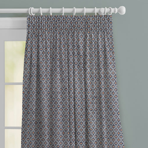 Check Blue M2M - Elmore Woven Jacquard Made to Measure Curtains Default Voyage Maison